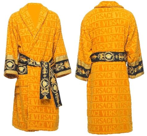 versace barocco & robe medusa bathrobe gold|Versace barocco bikini.